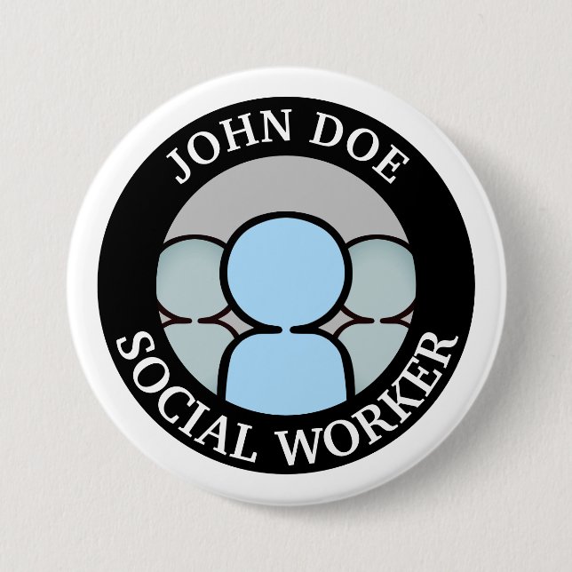 Working with people 7.5 cm round badge (Front)