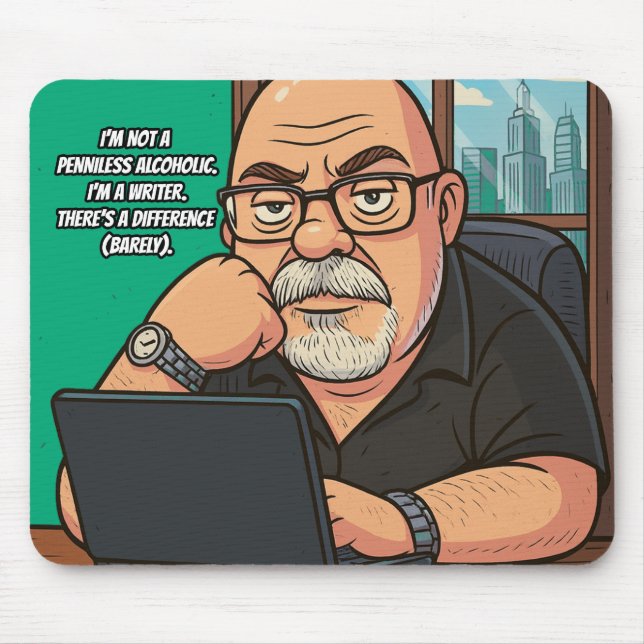 Working Writer Mousepad Designed by Phil Elmore (Front)