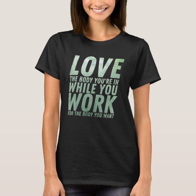 Workou Motivational & Inspirational Quote T-Shirt (Front)