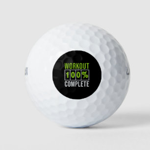 Workout 100% Complete-workout-gym-fitness-funny Golf Balls