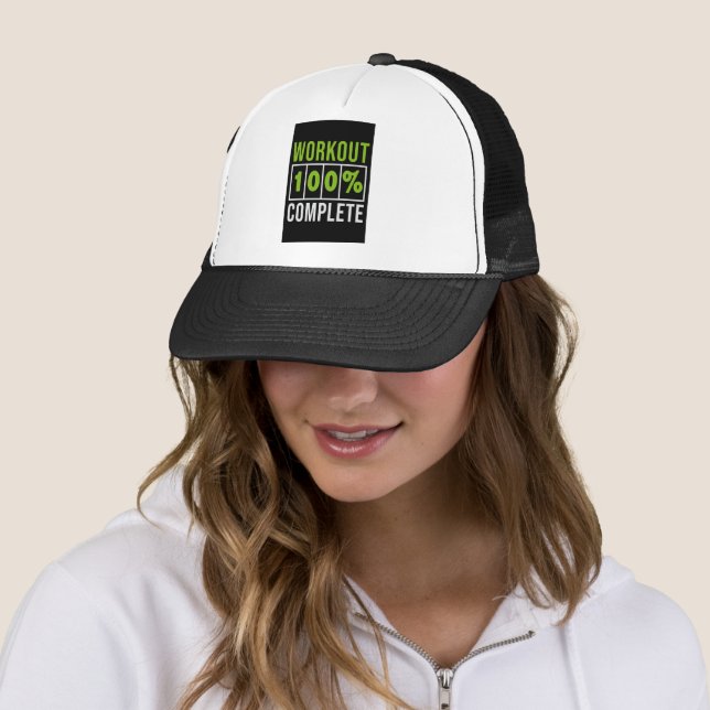 Workout 100% Complete-workout-gym-fitness-funny Trucker Hat (In Situ)