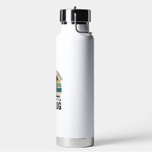 Workout and Hang With My Dog Vintage Dog Lover Des Water Bottle