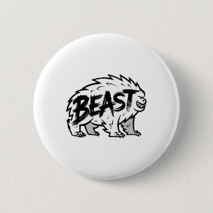 Workout Beast Gym Bodybuilding Training Fitness Me 6 Cm Round Badge