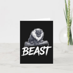 Workout Beast Gym Bodybuilding Training Fitness Me Card
