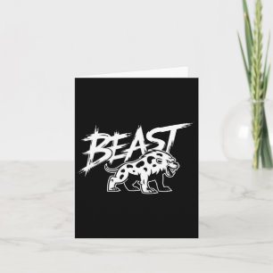 Workout Beast Gym Bodybuilding Training Fitness Me Card