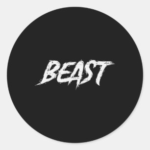 Workout Beast Gym Bodybuilding Training Fitness Me Classic Round Sticker