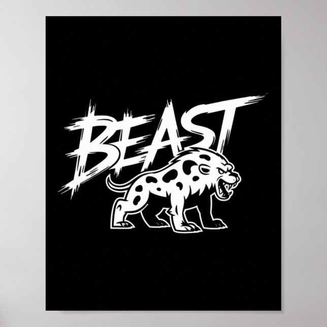 Workout Beast Gym Bodybuilding Training Fitness Me Poster (Front)
