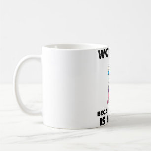 Workout Because Murder Is Wrong Funny Unicorn Gym  Coffee Mug