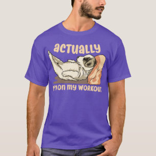 Workout Buddy Dog Laying on Rock Tee