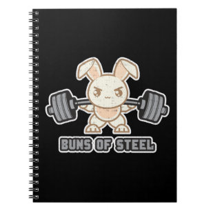 Workout Bunny Cartoon - Buns Of Steel, Funny Anime Notebook