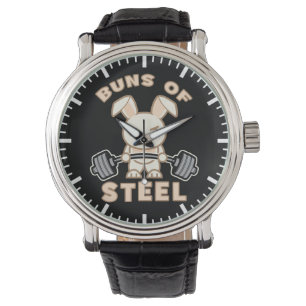 Workout Bunny Cartoon - Buns Of Steel - Funny Gym Watch