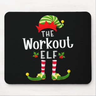 Workout Christmas Elf Matching Pajama X-mas Party  Mouse Mat