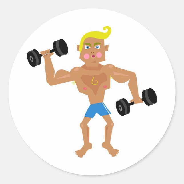 Workout Classic Round Sticker (Front)