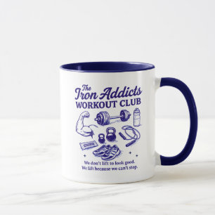 Workout Club Funny Gym Rat Saying Mug