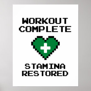 Workout Complete Stamina Points Restored Poster