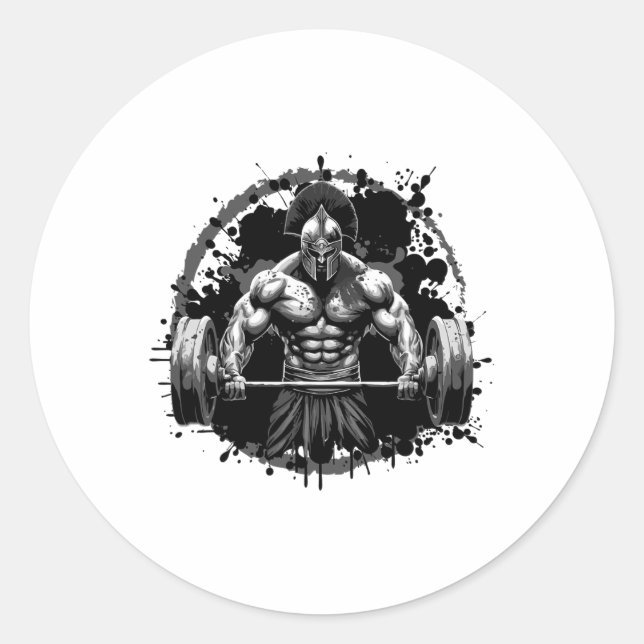 Workout Dream Style Inc Spartan Bodybuilding Gladi Classic Round Sticker (Front)