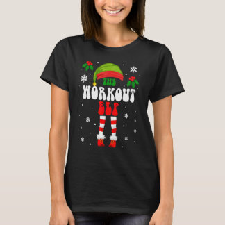 Workout Elf Matching Family Group Christmas Holida T-Shirt