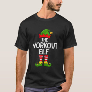 Workout Elf Xmas Matching Family Elf Squad Christm T-Shirt