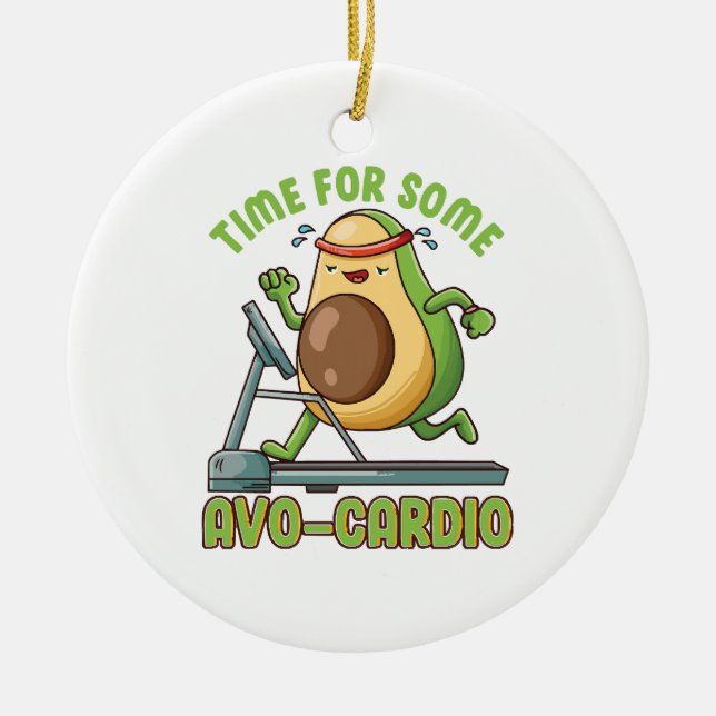 Workout Exercise Funny Humour Sayings Quotes Ceramic Tree Decoration (Front)