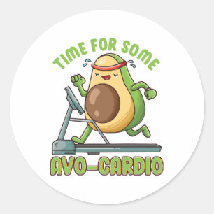 Workout Exercise Funny Humour Sayings Quotes Classic Round Sticker