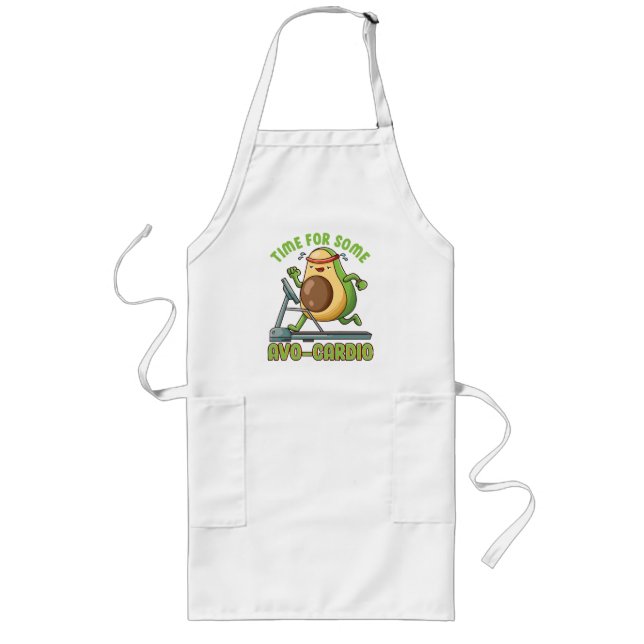 Workout Exercise Funny Humour Sayings Quotes Long Apron (Front)