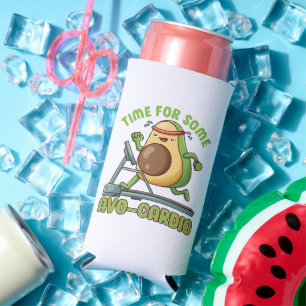 Workout Exercise Funny Humour Sayings Quotes Seltzer Can Cooler