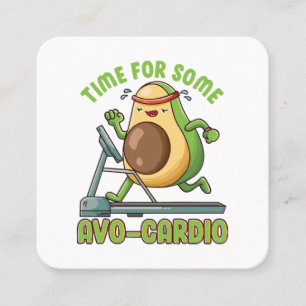 Workout Exercise Funny Humour Sayings Quotes Square Business Card