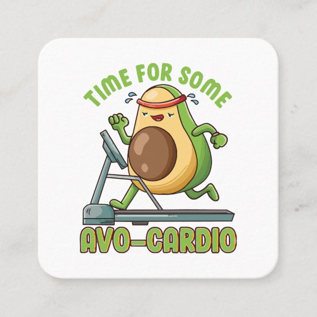 Workout Exercise Funny Humour Sayings Quotes Square Business Card (Front)