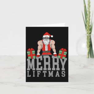 Workout Fitness Bodybuilding Christmas Merry Liftm Card