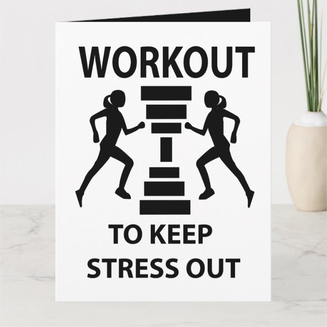 Workout Fitness Exercise Greeting Card (Front)