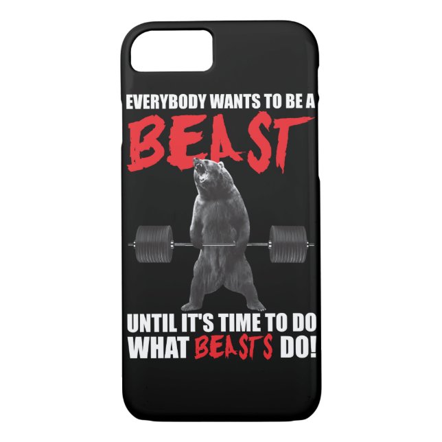 Workout Fitness Gym Motivation - Beast Case-Mate iPhone Case (Back)