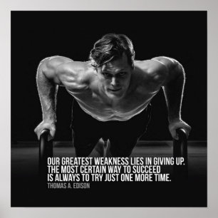 Workout Fitness Gym Motivational Poster