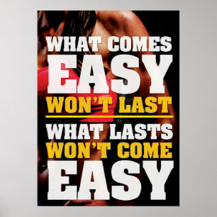 Workout Fitness Gym Motivational Poster