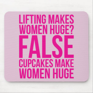 Workout Fitness Motivation - Lifting vs Cupcakes Mouse Mat