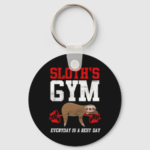 Workout Fitness Sloth's Gym Everyday Is Rest Day Key Ring