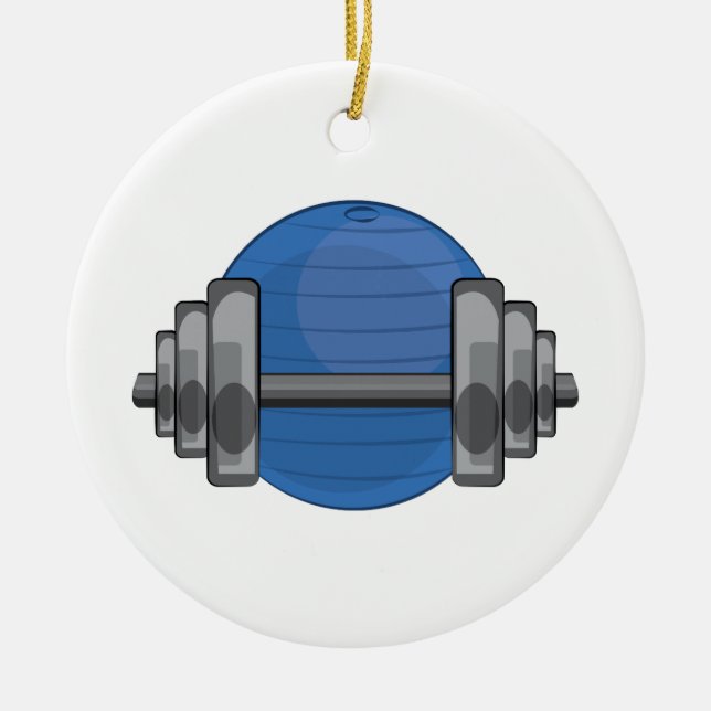 Workout Gear Ceramic Tree Decoration (Front)