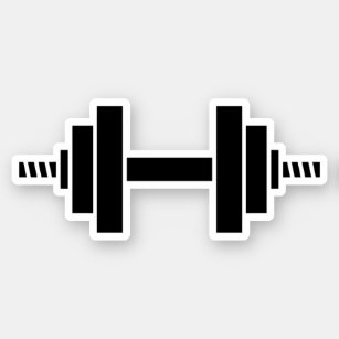 Workout Gym Barbell Cut Out Decal