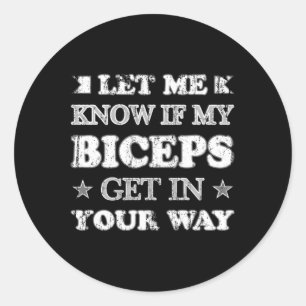 Workout Gym Fitness Exercise Sport Funny Gift Idea Classic Round Sticker