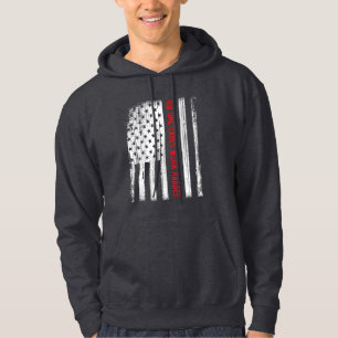 Workout Gym Lover Vintage USA Flag Hoodie