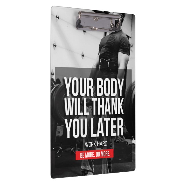 Workout Gym Motivation - Work Hard Clipboard (Right)