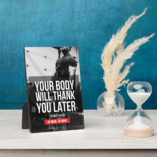 Workout Gym Motivation - Work Hard Plaque