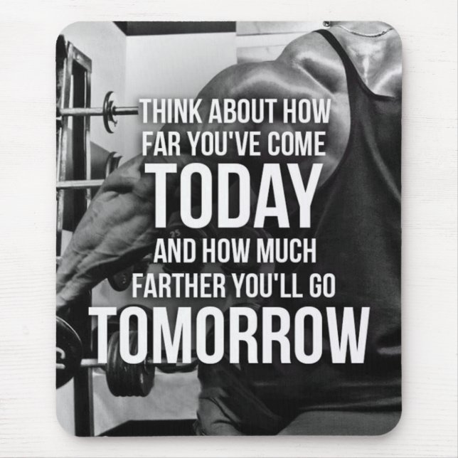 Workout Gym Motivational Mouse Mat (Front)