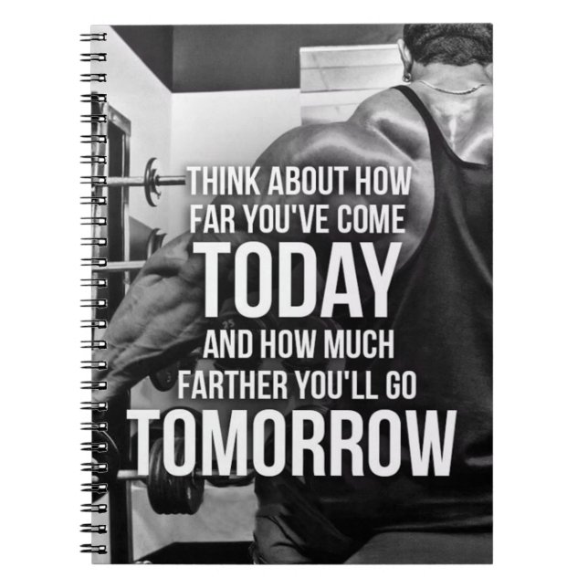 Workout Gym Motivational Words Notebook (Front)