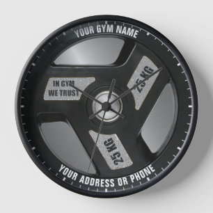 Workout Gym Owner Fitness  Gym Coach Instructor Clock
