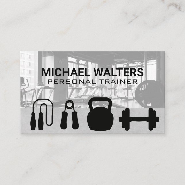 Workout Gym | Training Equipment Business Card (Front)