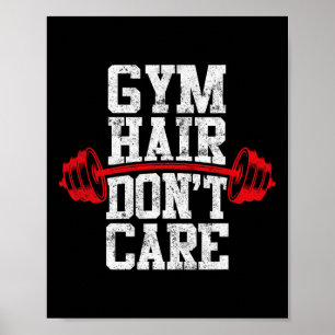 Workout Gym Weight Lifting Bodybuilding Gym Hair D Poster
