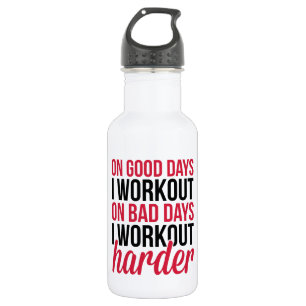 Workout Harder Gym Quote 532 Ml Water Bottle