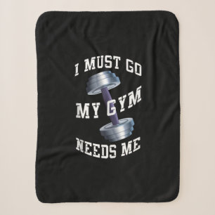 Workout Health And Ness - My Gym Needs Me Sherpa Blanket