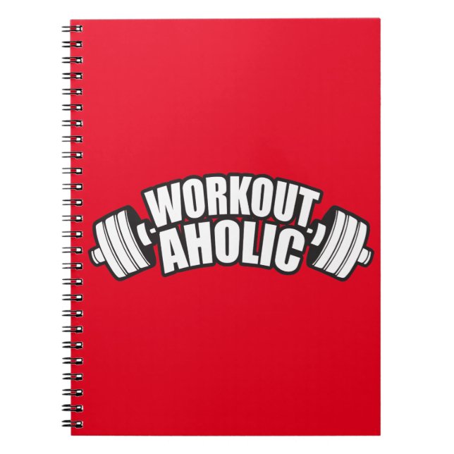 Workout Humour - Workoutaholic Notebook (Front)
