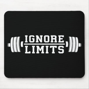 Workout Inspiration - Ignore Limits - Motivational Mouse Mat